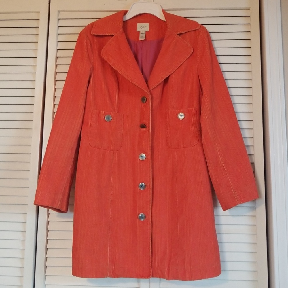 J. Jill Orange Corduroy Jacket